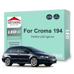 18 szt. Żarówka oświetlenie wnętrza LED do Fiat Croma 194 2005 2006 2007 2008 2009 2010 akcesoria samochodowe Canbus lampa bagażnika do czytania