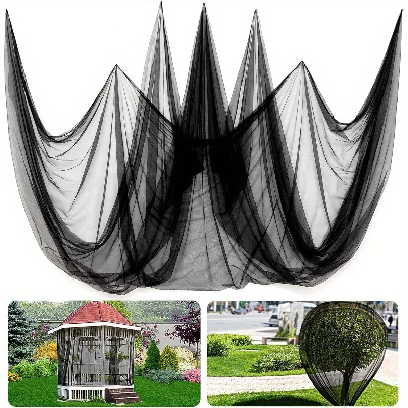 Outdoor Mosquito Netting, Fine Mesh Garden Insect Net for Patio, Balcony, Porch, Gazebo, Umbrella & Camping, Breathable Mesh Cover for Plants, Fruit Trees & Garden Use, Lightweight Bug Netting for Indoor & Outdoor Areas