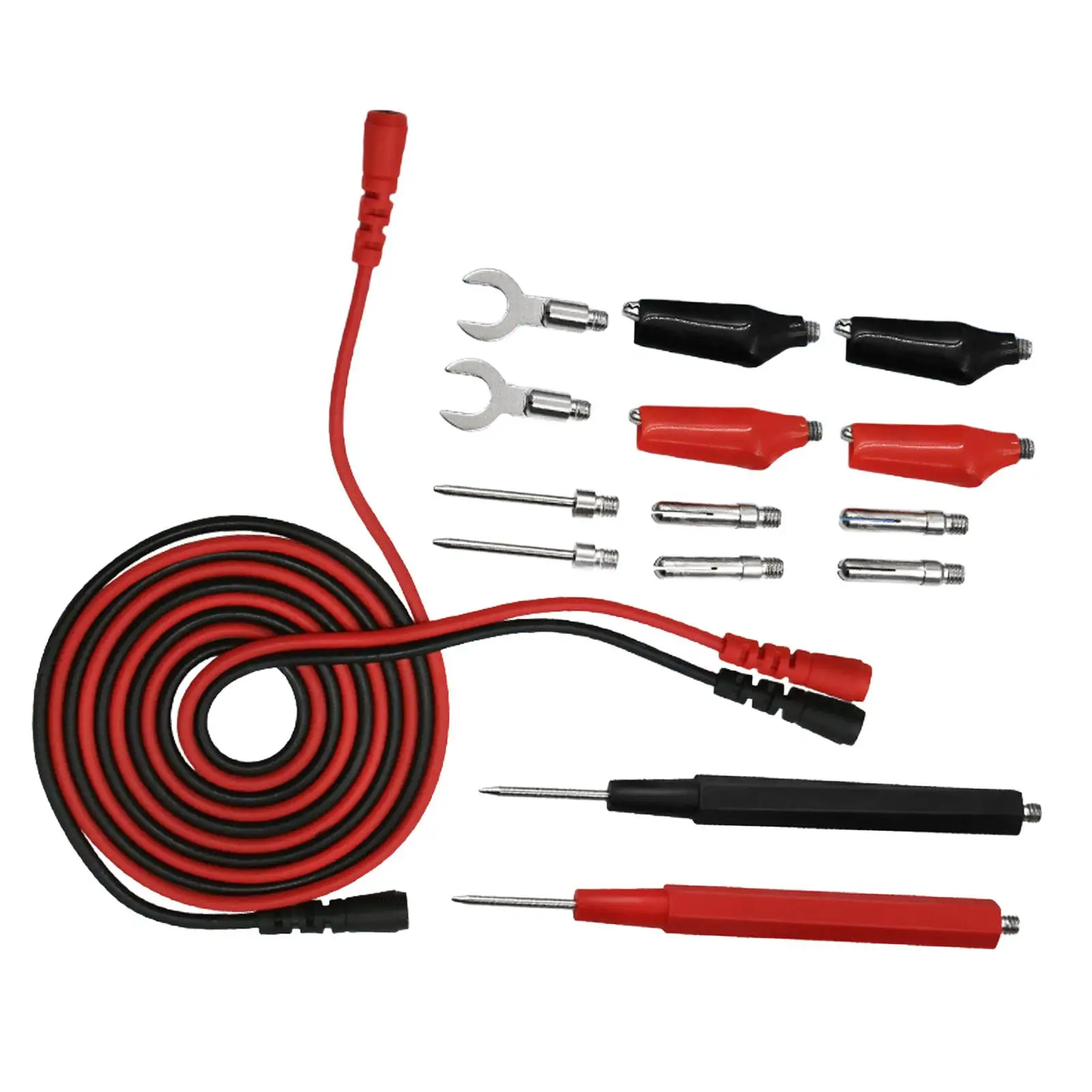 Multimeter Leads Set Power Testing Needle Easy to Use Back Probes Pins Test Hooks Banana Plug Test Probes for Home Automotive