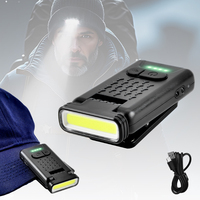 LED Clip on Cap Lights USB Rechargeable Cap Flashlight Clip Waterproof Ultra Bright Hat Flashlight Headlamp for Fishing Camping