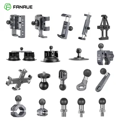 FANAUE-Adaptateur rotule 17mm pour guidon de moto, support de téléphone pour DJI GoPro Insta360, caméra d'action GPS, accessoires