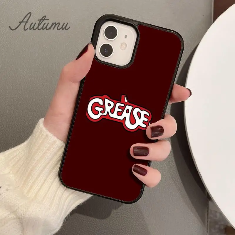 Grease casing ponsel kolase film untuk iPhone 15 16 SE2020 11 12 13 14 Pro Max mini 6 7 8 Plus cangkang coque Fundas