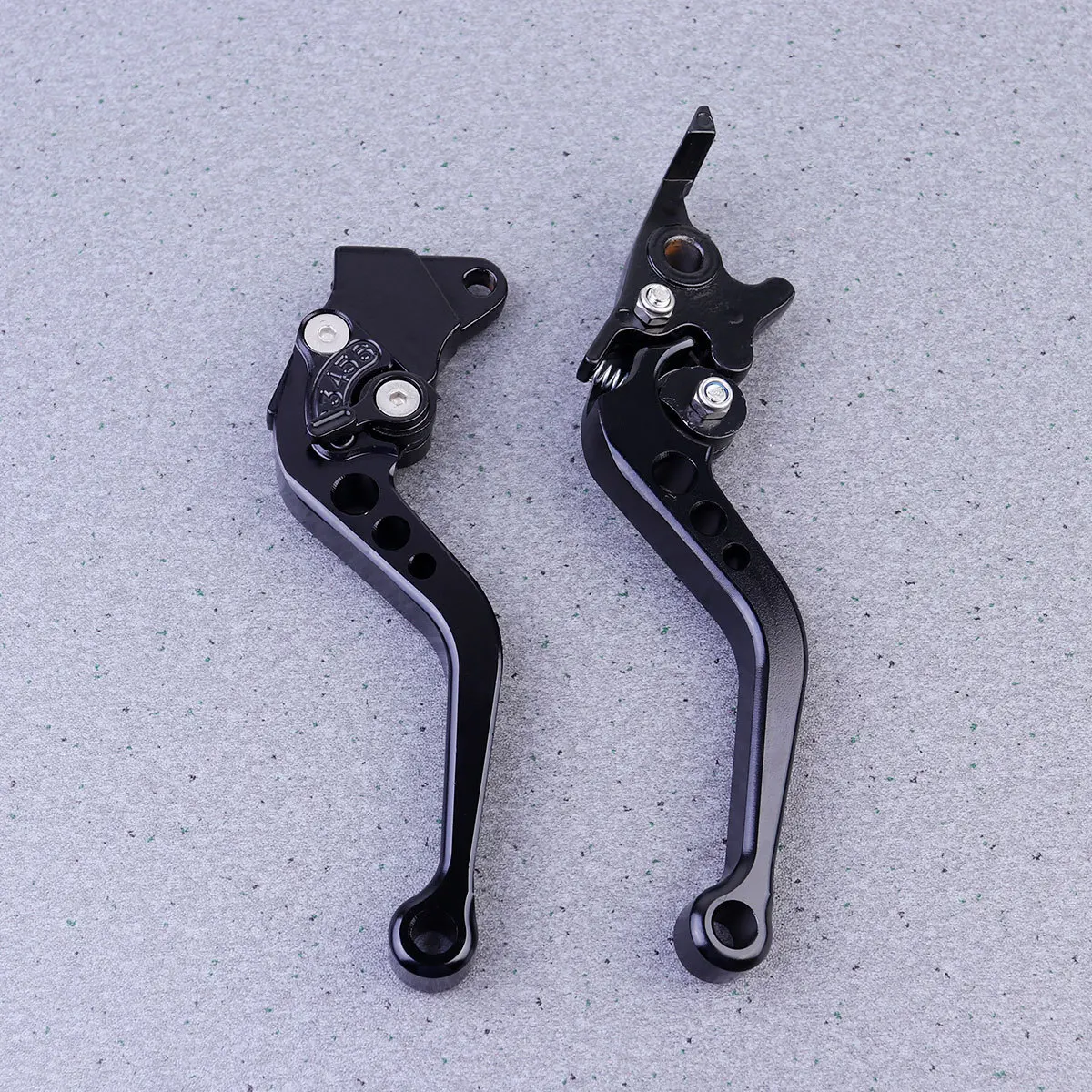 

1 Pair Adjustable Motorcycle Brake Lever 6 Gear Universal Alloy Handlebar Hand Grip Protector For Black