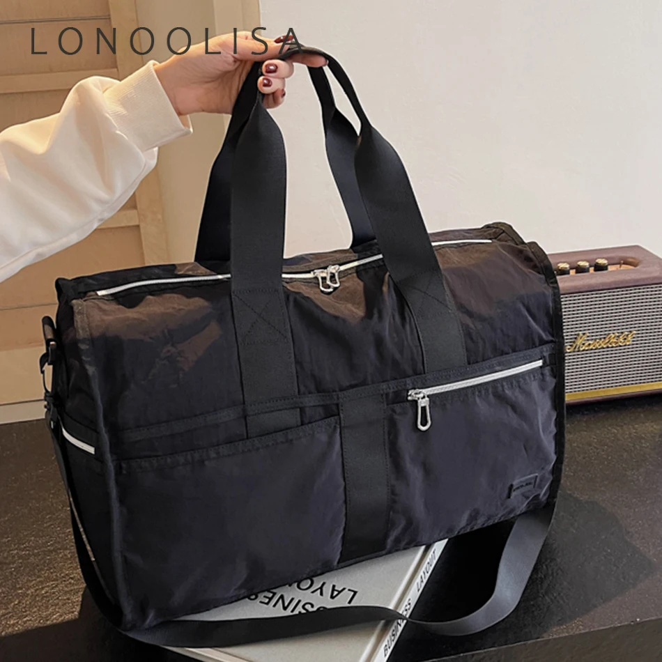 

New Casual Travel Bag Women Handbag Storage Sports Shoulder Crossbody Bag Dry and Wet Separation Large Capacity Men Fitness Bag