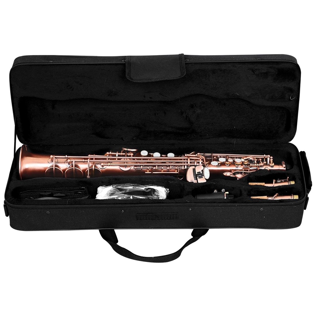 SLADE S70 Soprano Saxophone Brass Body Bb Sax Red Antique Saxofone Professional Woodwind Instrument with Case Gloves Accessories