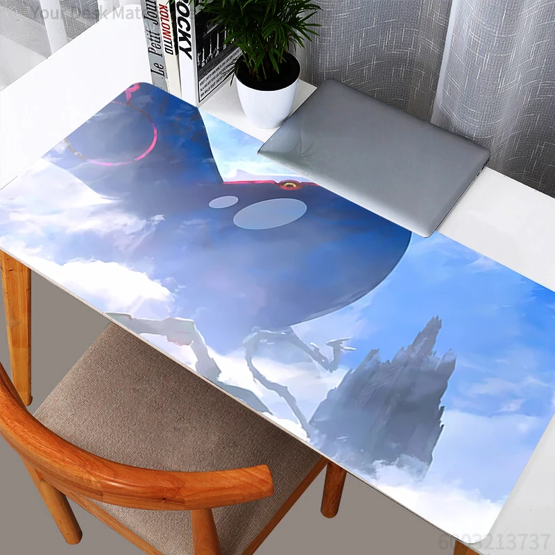 Anime Giant Sky Creature Large Mouse Pad, Fantasy Landscape Desk Mat for Gaming Office,Non-Slip Extended Keyboard Pad Cool Decor