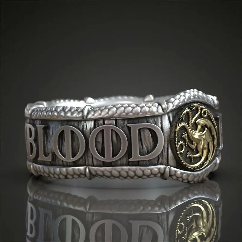 Game of Thrones Dragon Ring House Targaryen Alloy Ring Original Handmade Ring Collection Jewelry Birthday Gifts