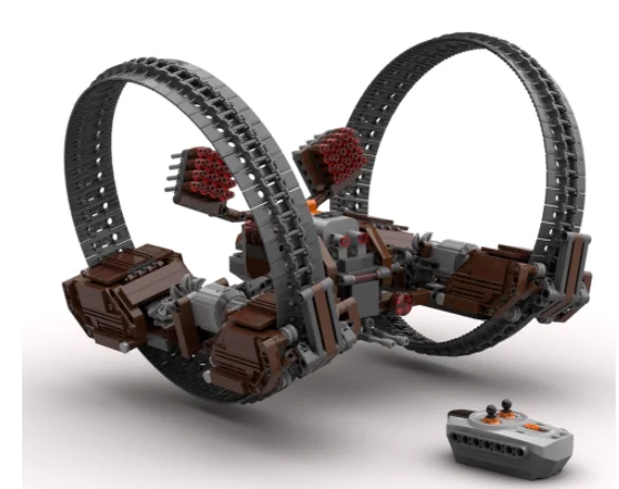 

Строительные блоки Robot Hailfire MOC, боевой робот в форме колеса от космических войн, армейская модель сепаратора для взрослых коллекционеров
