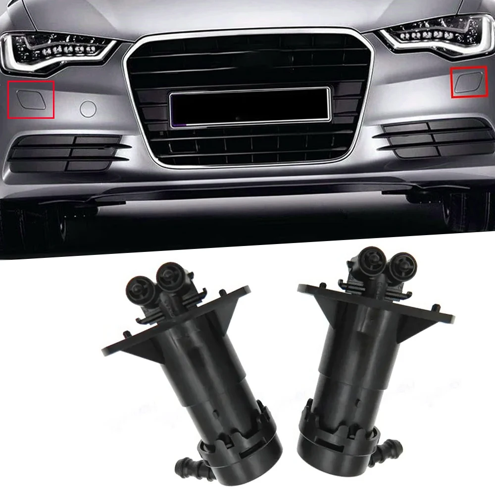 

2Pcs Front Headlamp Headlight Washer Nozzle Left+Right 4F0955101 4F0955102 for Audi A6 C6 2005 2006 2007 2008