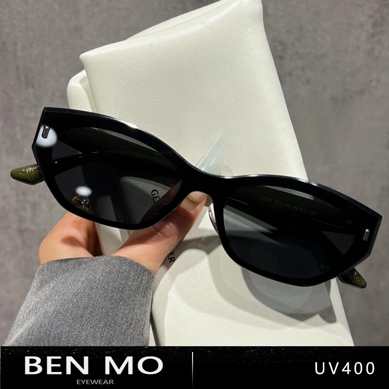 

Liquid Metal Monolithic Cat-Eye Sunglasses - Full-Lens Curved Optical Calibration UV400 Blue Light Block Lightweight Silhouette