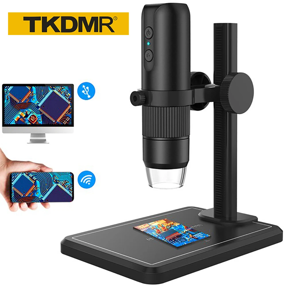 1600X HD Digital Microscope 8LED Endoscope Camera for Phone PC Soldering Adjustable RepairPCB Watch Line Integrated Board Tool