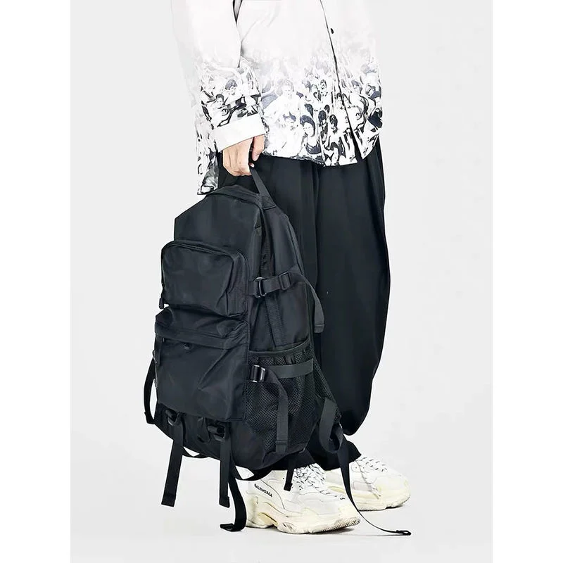 Imagem -05 - Bolsa Feminina 2023 Tendência Techwear Harajuku Oxford Grande Capacidade Estética Gótico Escola Mochilas para a Motocicleta Feminina