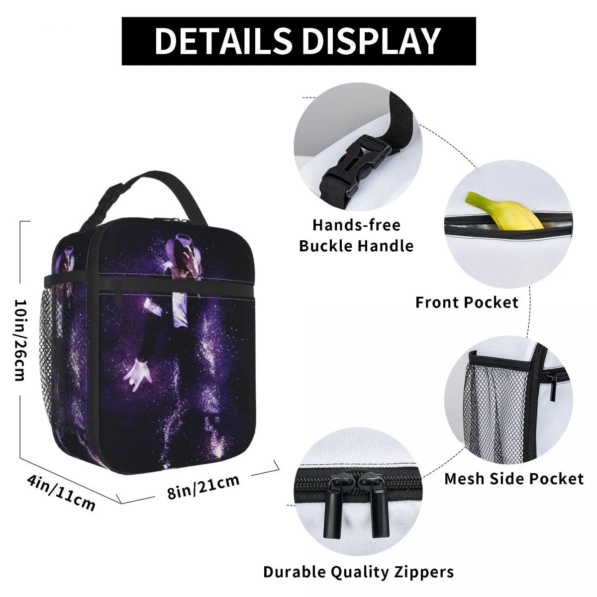 Michael Jackson Musicians Singers Dancers Insulated Lunch Bag for Women Office Cooler Thermal Food Box Tote Lunch Boxes