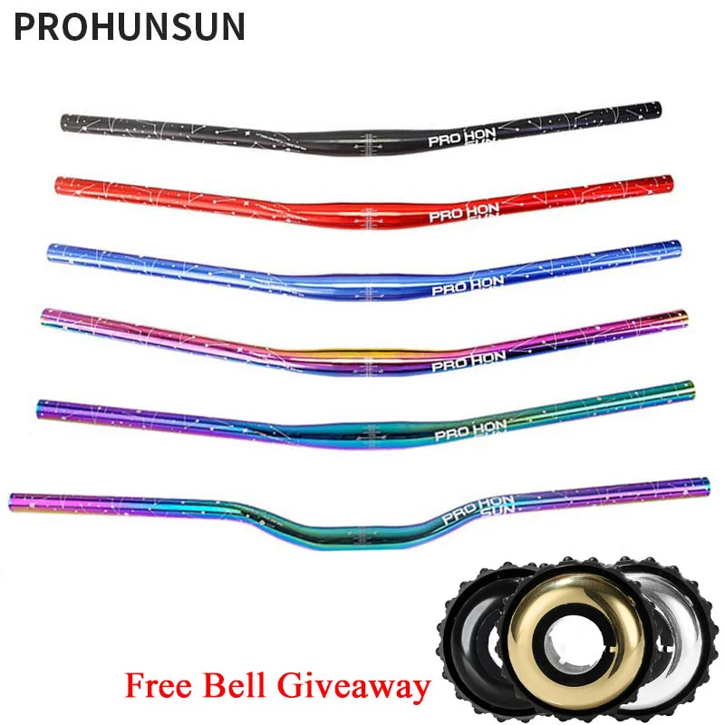 

PRO HONSUN MTB Handlebar 720/780mm, 31.8mm 9° Sweep Back, Ultra-light 225g Aluminum Alloy, Color-Changing