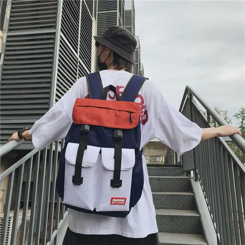 

Korean Large Capacity Men's Backpack Waterproof Travel Backpack Women Business Laptop Backpack Student Schoolbag Shoulder Bag