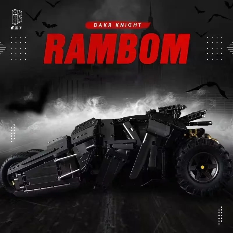 2830 SZTUK Zestaw klocków do budowania Batmobile Dorośli Tumbler BatPod Motocykl 1:8 Zaawansowany technologicznie model klocków Zestaw do majsterkowania Zabawki Chłopcy Dziecko