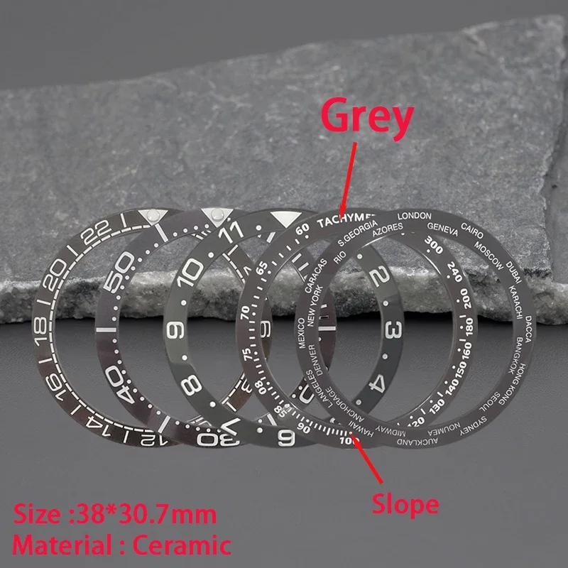 

38*30.7mm Imitation Meteorite Gray Ceramic Bezel Insert Watch Accessories For SKX007 SUB GMT OMEGA Men's Watch Case Repair Parts