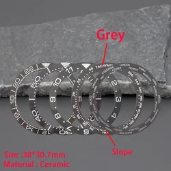 38*30.7mm Imitation Meteorite Gray Ceramic Bezel Insert Watch Accessories For SKX007 SUB GMT OMG Men's Watch Case Repair Parts