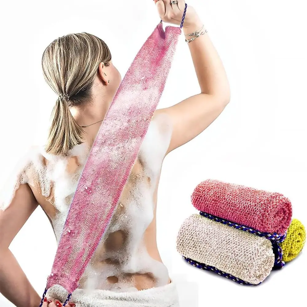 

Африканская сетчатая губка с ручками, 3-х шт., длинная африканская отшелушивающая сетка, мочалка, губка для ванны, сетка для мытья тела, скраб для спины