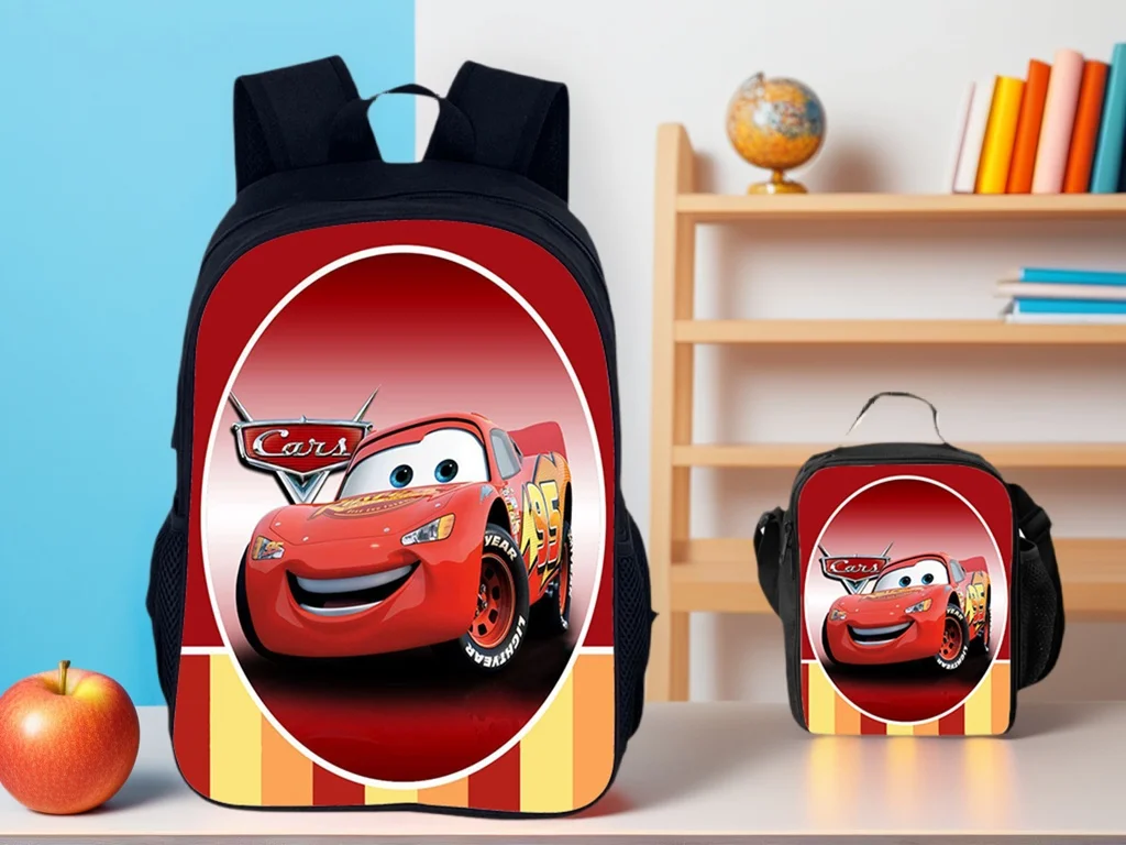 

Elementary Kid Cartoon Backpack and Insulated Lunch Bag 2Pcs Set-Back to School Lightweight Rucksack for Boy,Girl