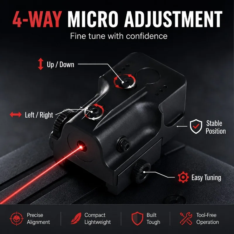 Integrated‑Shaping Laser Indicator Ornament, Low‑Profile Decor Part for Hobby Model Upgrade Modification