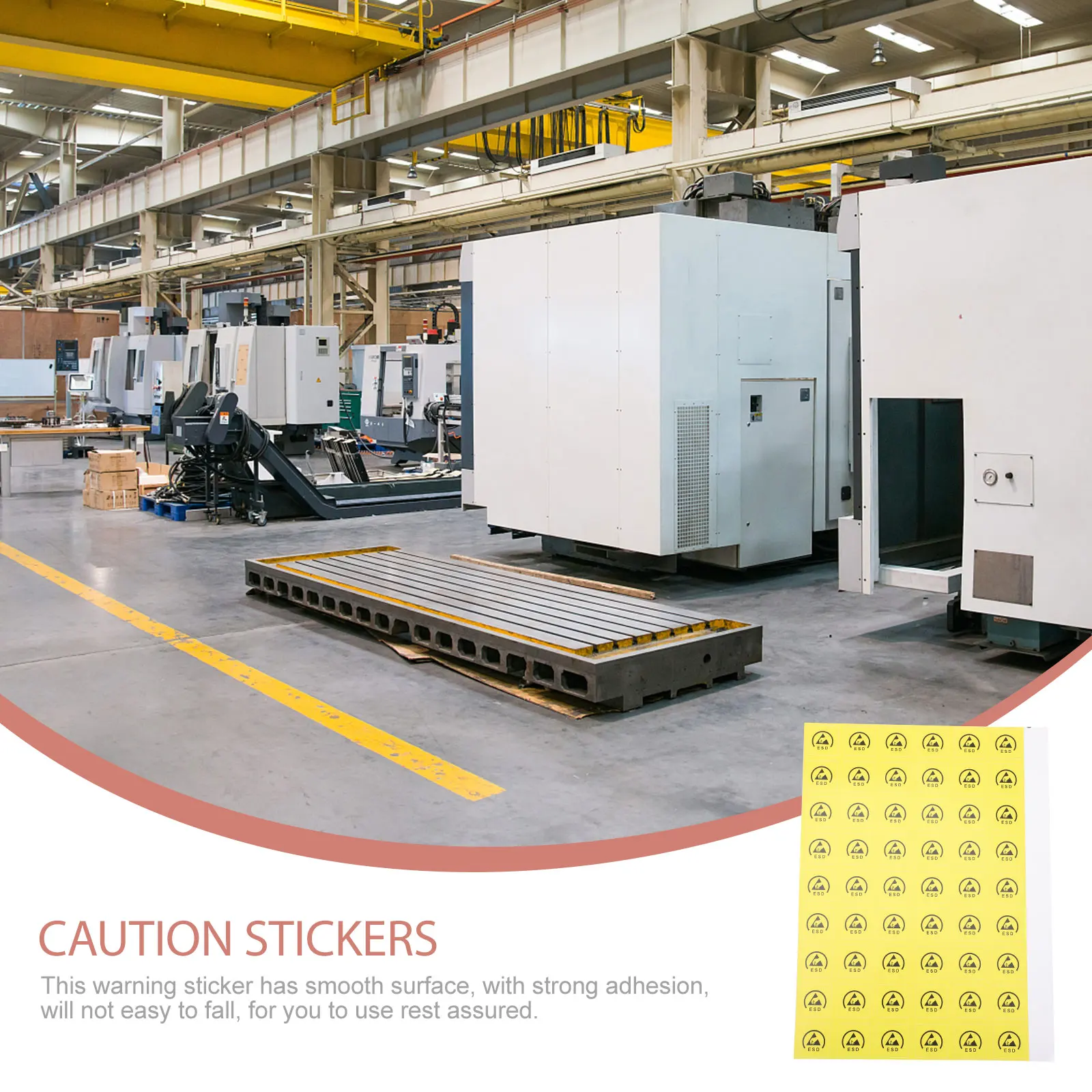 

200pcs Static Electricity Labels 2x2cm Yellow Caution Stickers Warning Decals Safety Signs for Shipping Machine Factory