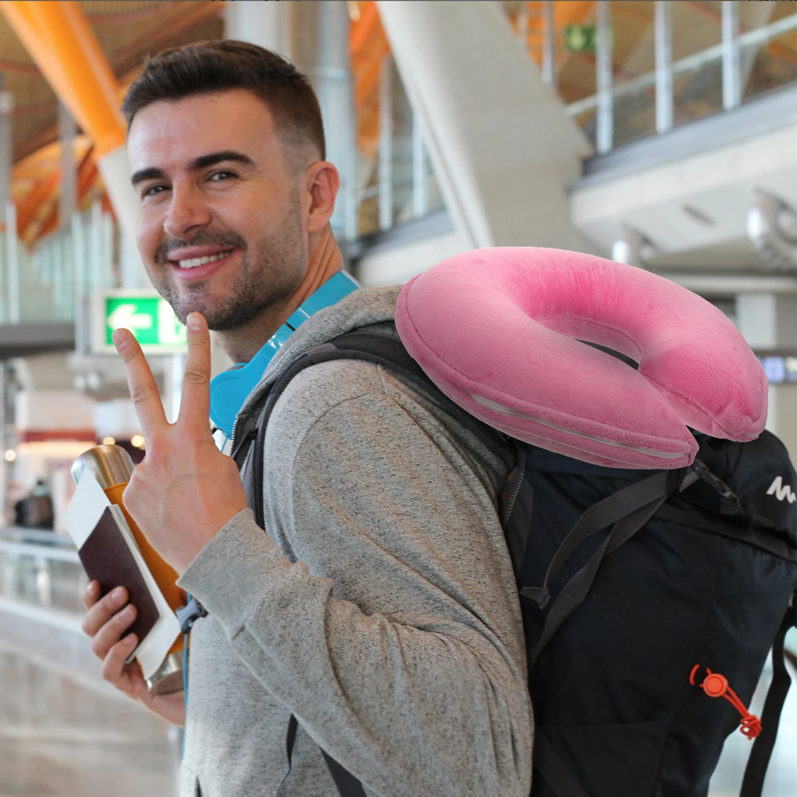 

Soft Memory Foam Travel Pillow U Shaped Neck Support Cushion Comfortable Neck Pad Office Airplane Spa