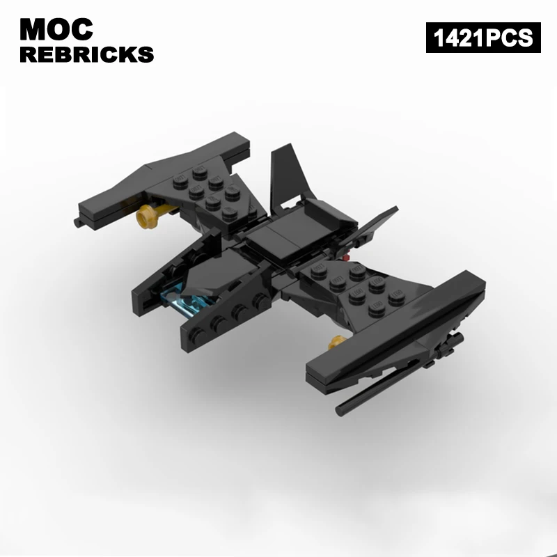 MOC Science Fiction Film Series Concept BatmoBile Supercar Building Block Assembly Model Sets Children's Bricks Toys Xmas Gifts