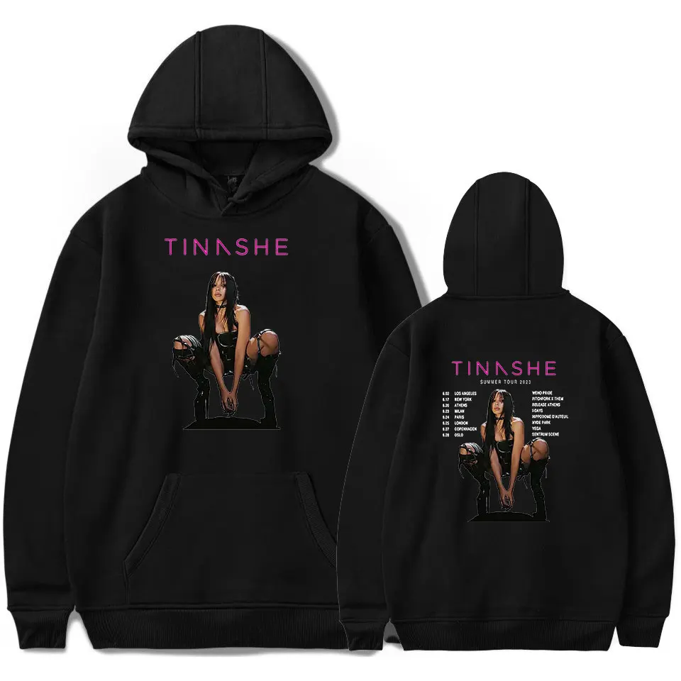 

Tinashe-Hoodie de manga comprida para homens e mulheres, pulôveres, moletom, Singer, Merch