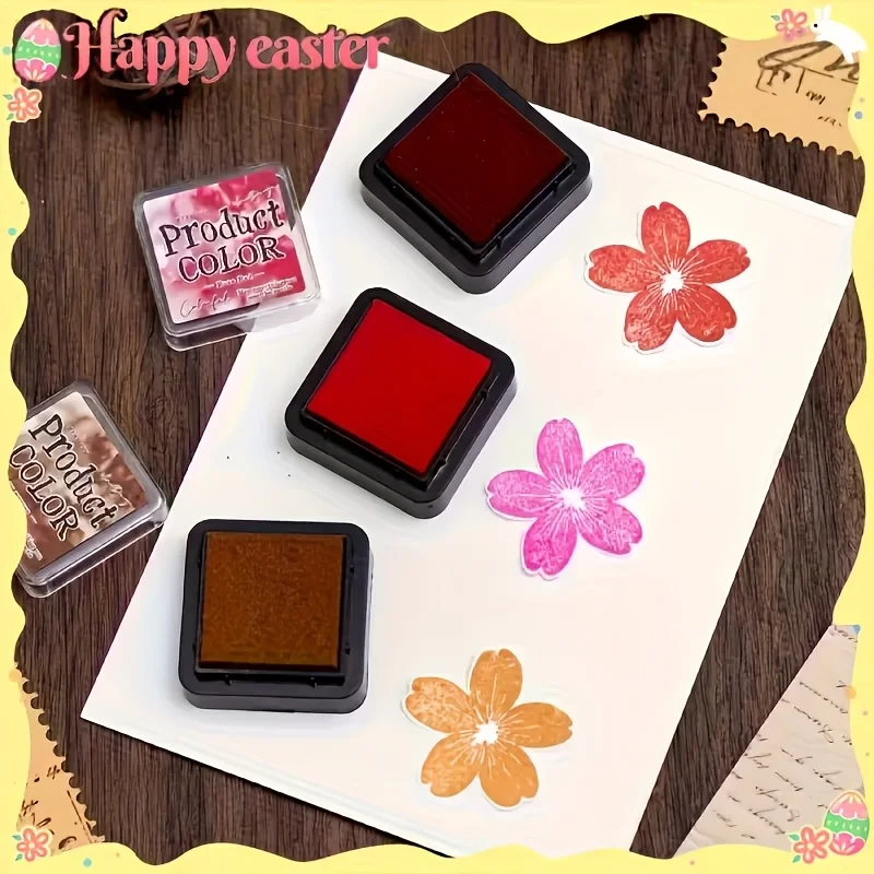 Random 6/12 Pcs Retro Color Flow Ink Pad Set Vibrant Solid Colors Ideal For Watercolor Painting Crafting Craft Classes Supplies