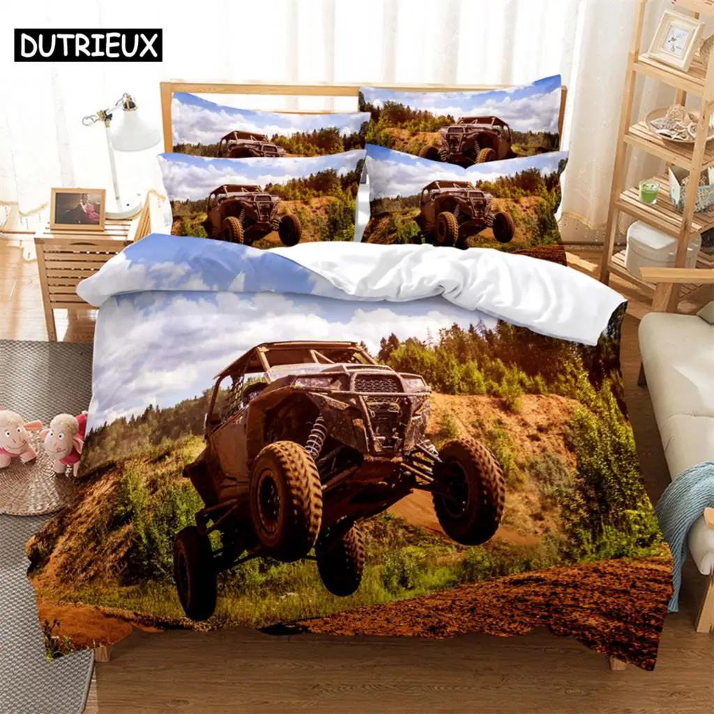 

Car Bedding 3-piece Digital Printing Cartoon Plain Weave Craft For North America And Europe Bedding Set Queen