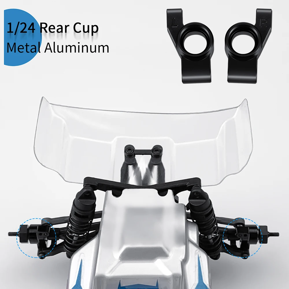 

TRINOOD Alloy Rear Hubs for 1/24 Micro-B 2WD Buggy RTR LOS00007 RC Car Upgrade Parts