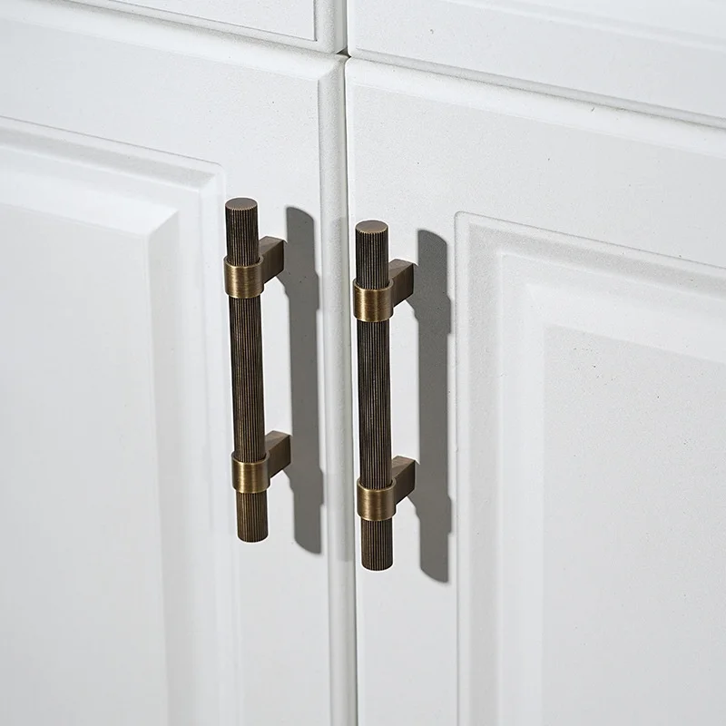 Vintage Brass Drawer Knobs Antique Kitchen Cabinet Storage Handles Wardrobe Closet Pull Kitchen Accessories Furniture Handles