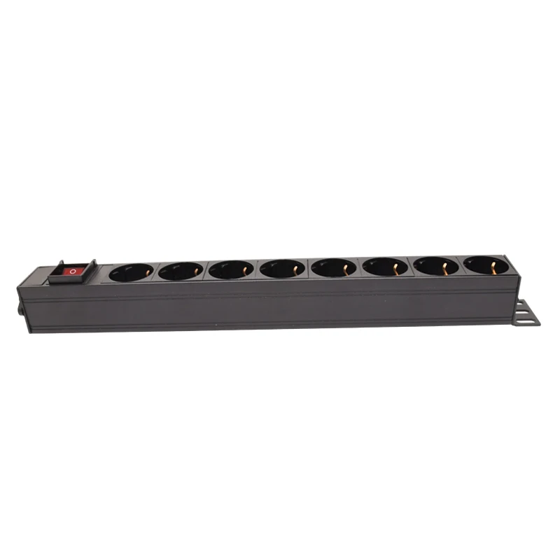 

PDU Power Strip Distribution Unit Cabinet 2/4/6/8/10 Way EU Socket Break Switch Aluminum alloy shell iec C14 Interface