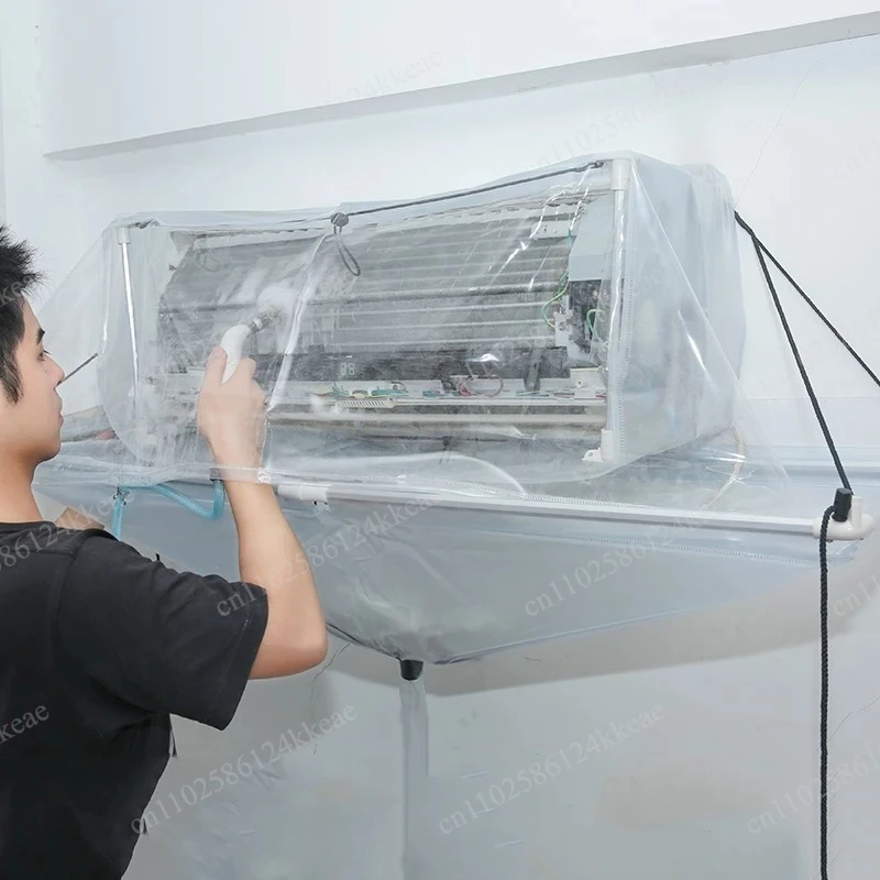 Portable Air Conditioner Cleaning Washing Tool Wall Mounted Air Conditioning Cleaning Cover Dust Washing Tool