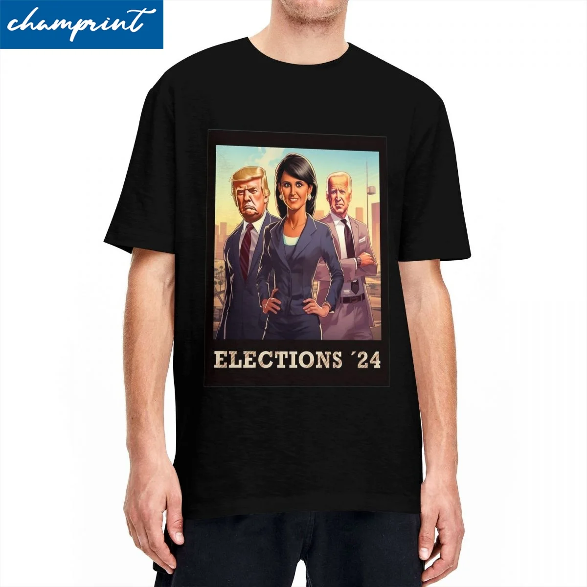 Novità US stati uniti elezioni 2024 magliette Unisex girocollo manica corta Top GTA cotone estate Top Tee