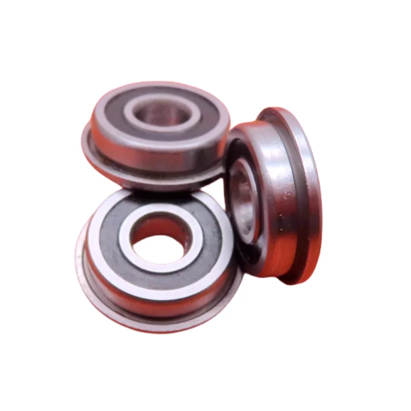 50pcs F607-2RS F607RS Flanged bearing 7x19x6 F607 2RS Miniature flange deep groove ball bearings 7*19*6mm