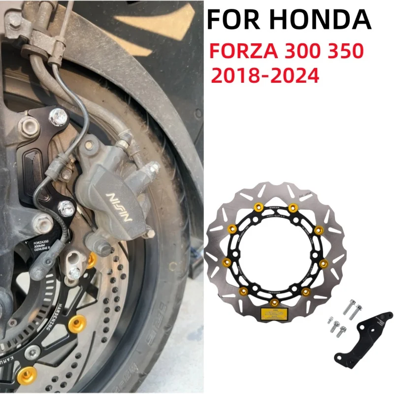 

For HONDA Forza350 300 18-24 Brake Disc 300mm Floating Disk Rotor Brake Caliper Connector Kit Front Wheel Motorcycle Accessories