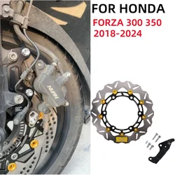 For HONDA Forza350 300 18-24 Brake Disc 300mm Floating Disk Rotor Brake Caliper Connector Kit Front Wheel Motorcycle Accessories