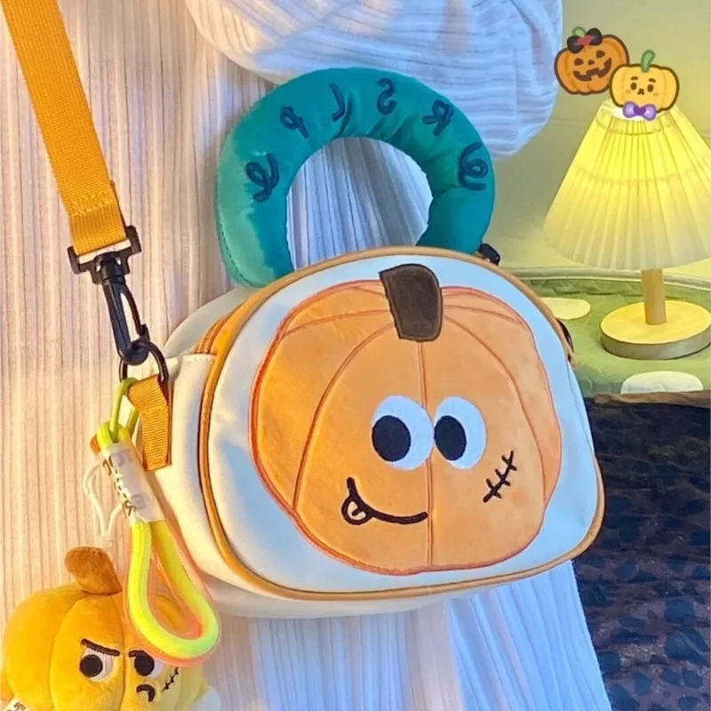 

JIAERDI Japanese Cute Pumpkin Ita Bag Women Cartoon Letter Embroidery Handbag Ladies Everyday Durable Commuter Crossbody Bag New
