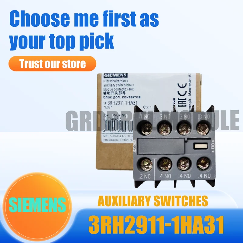 

New Original SIEMENS 3RH2911-1HA31 Contactor Auxiliary Switch Module