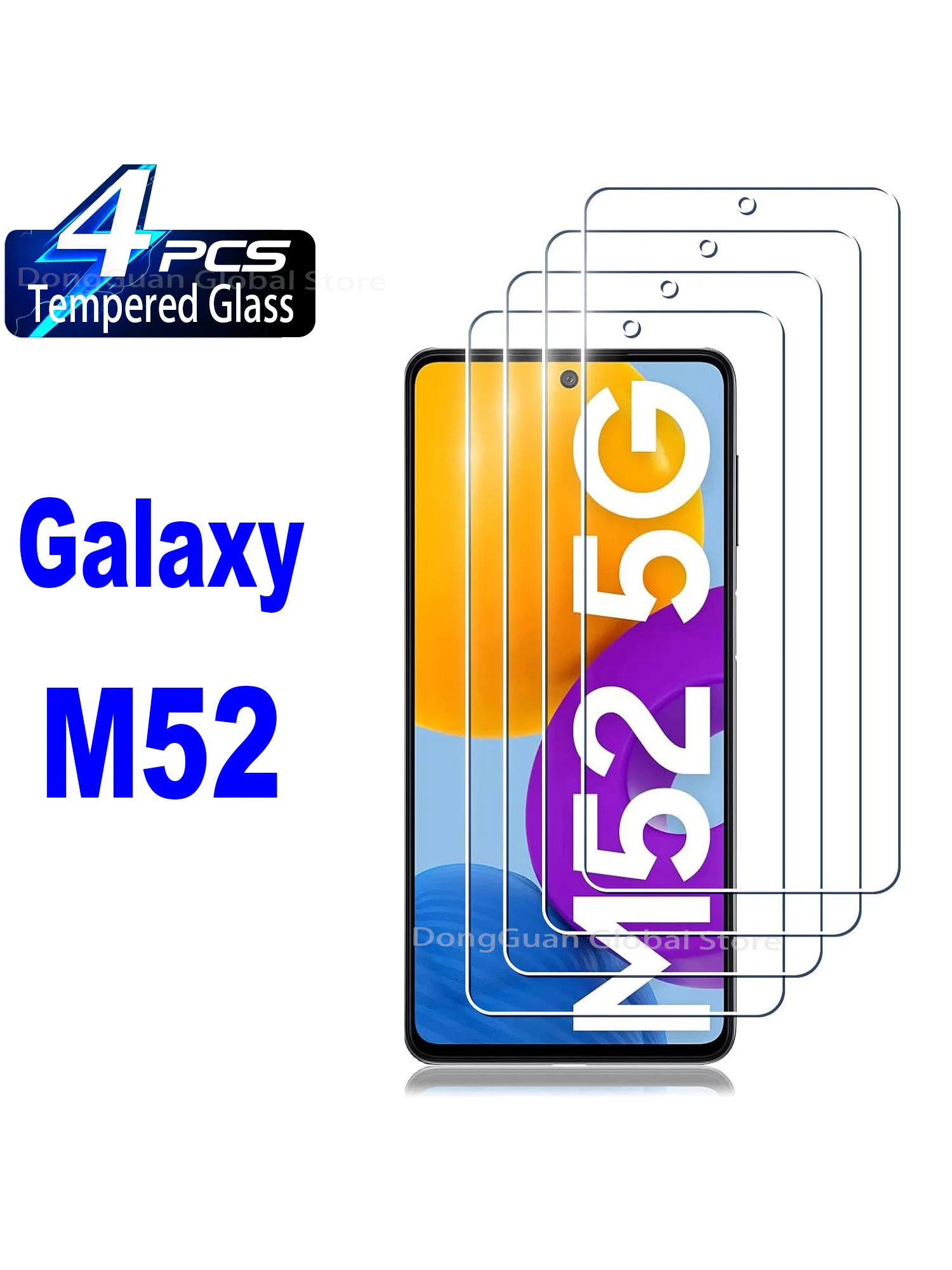 2/4pcs gehärtetes Glas für Samsung Galaxy M52 Displays chutz folie – Detail 7