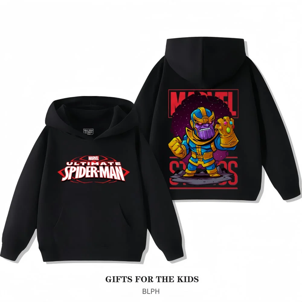 Sudadera con capucha de Thanos de Marvel para padres e hijos, sudadera a juego con dibujos animados para la familia, sudadera informal para niños y adultos, regalo