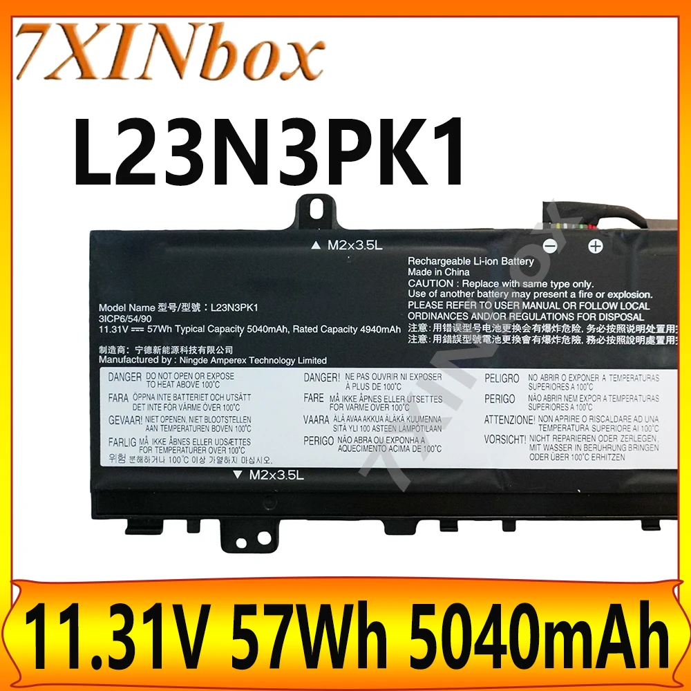 

7XINbox L23N3PK1 L23M3PK1 L23B3PK1 11.31V 57Wh 5040mAh Laptop Battery For Lenovo IdeaPad Slim 5-14AHP9 14IMH9 14IRU9 Series