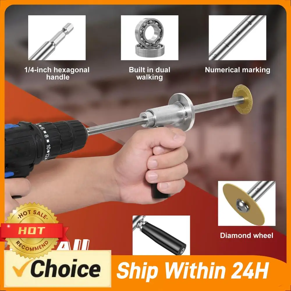 

Inside PVC Pipe Cutter Plumbing Internal Cutter Adjustable Pipe Cutting Tool with 1/4in Hex Shank for 1-1/2in- 8in PVC Pipe