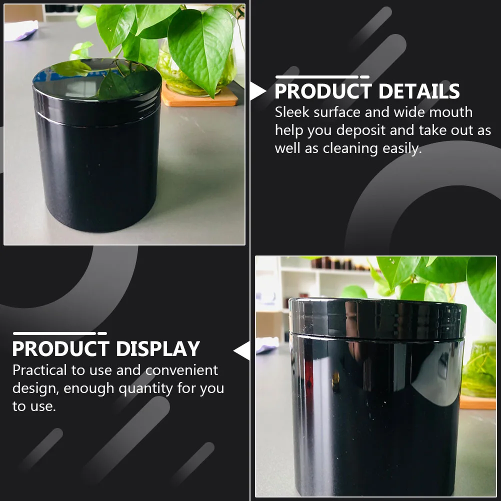 

6pcs Cream Jars Plastic Black Lotion Containers For Skincare Ointment Storage Face Mask Spices Seasonings Travel