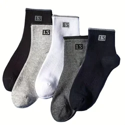 6 pairs of socks  men's mid length socks  odor resistant  sweat absorbing breathable basketball sports socks