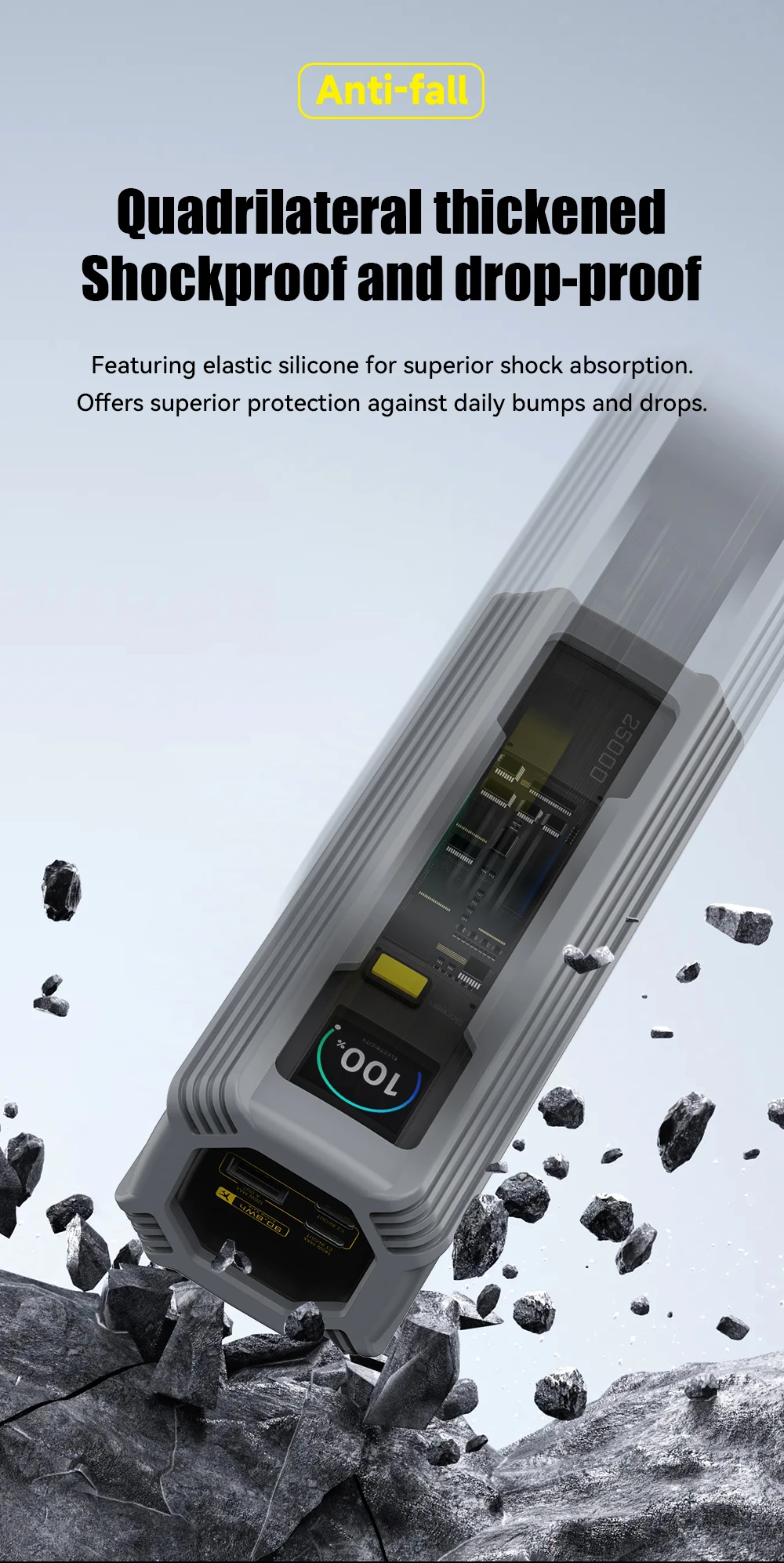 Silikonhülle für Xiaomi Mi Power Bank 25000 mAh 212 W Explorer Edition TF/SIM-Karte PIN-Aufbewahrung PortableTravel Case Aufbewahrungstasche – Detail 6