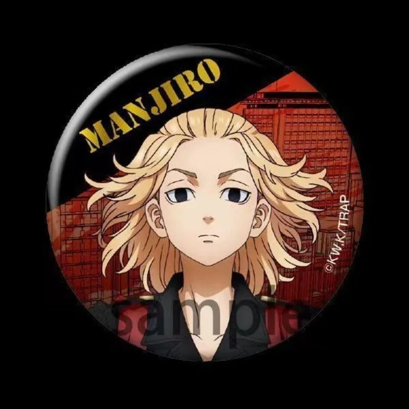 Tokyo Revengers Manjiro Sano Haruchiyo 2D anime peripheral cartoon creative metal badge brooch accessories boys holiday gift