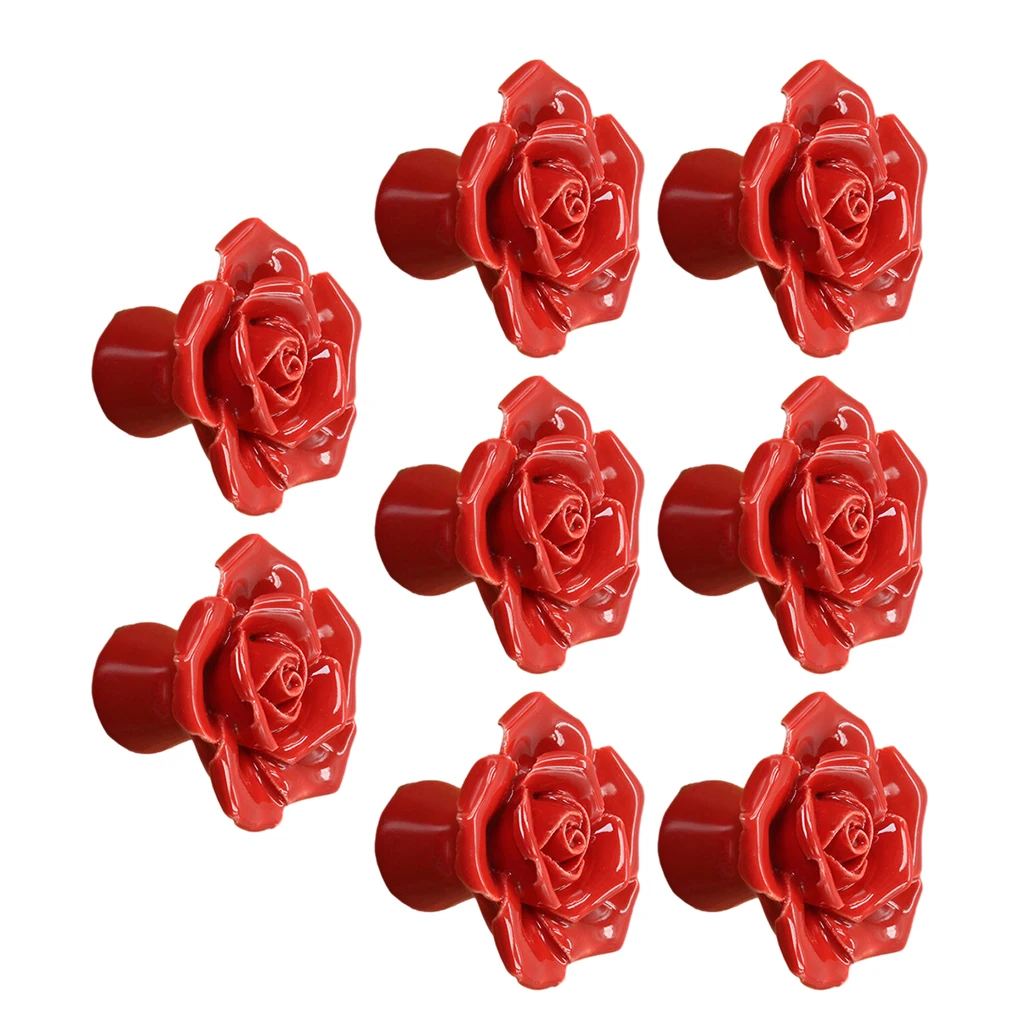 Unique Flower Ceramic Cabinet Handles For Easy Installation Easy Replacement Flower Cabinet Handles